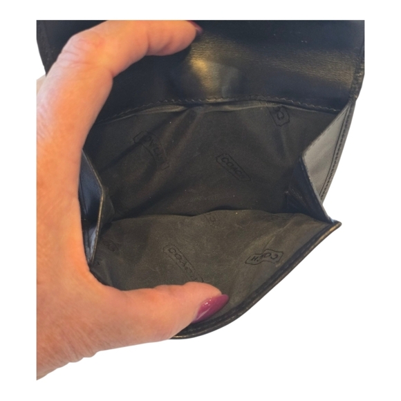 Coach Leatherware Black Signature C Canvas Leather Snap Bifold Wallet - Picture 10 of 14